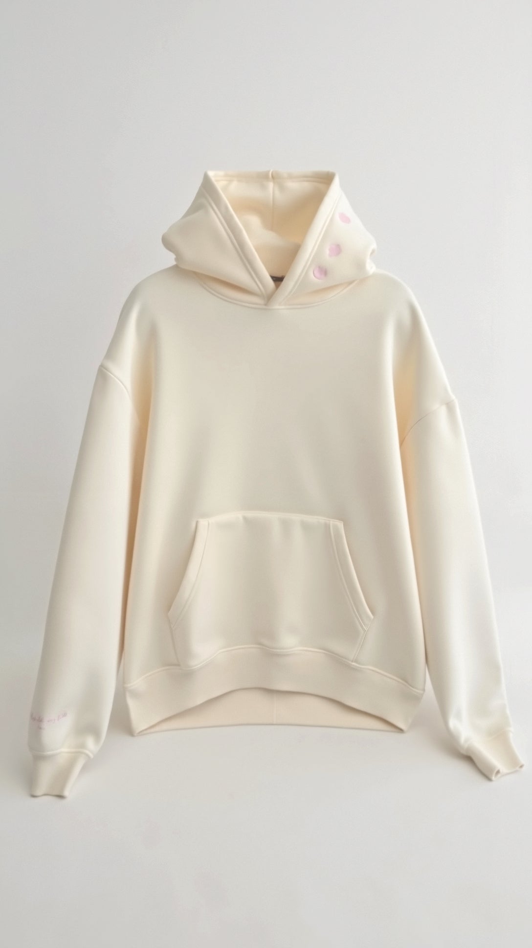 Abigail Embroidered Hoodie - Cream back