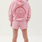 Abigail Embroidered Hoodie - Light Pink front