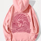 Abigail Embroidered Hoodie - Pink detail