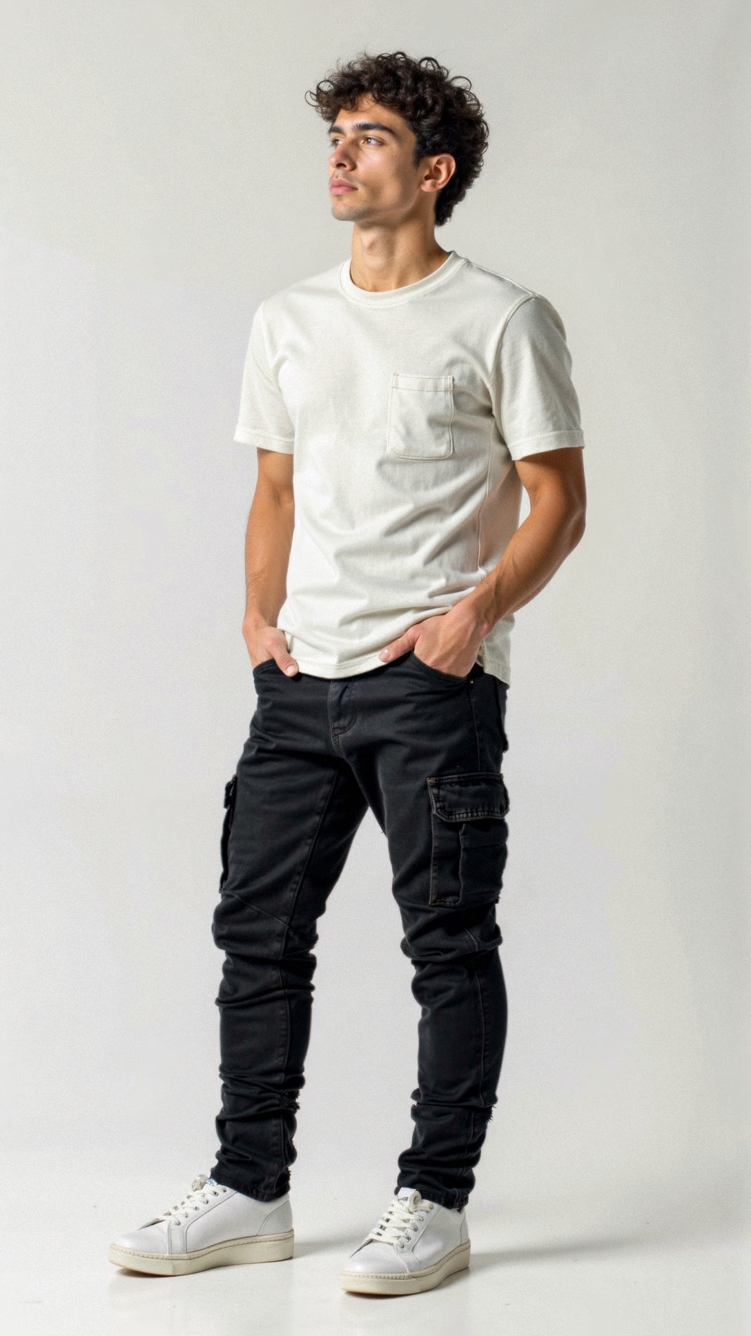 Casper Cargo Jeans - Blue side