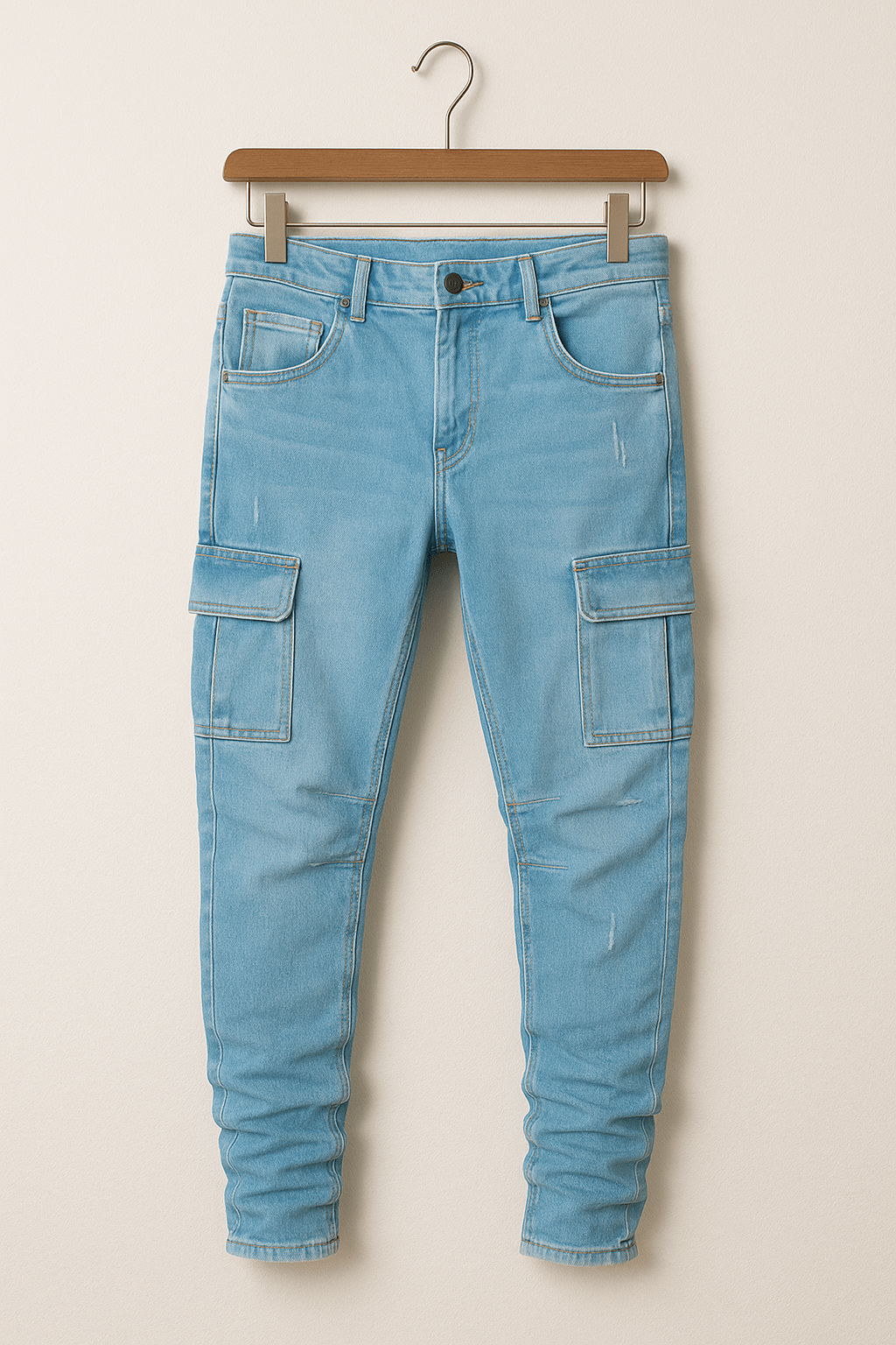 Casper Cargo Jeans - Blue flat
