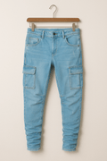 Casper Cargo Jeans - Blue flat