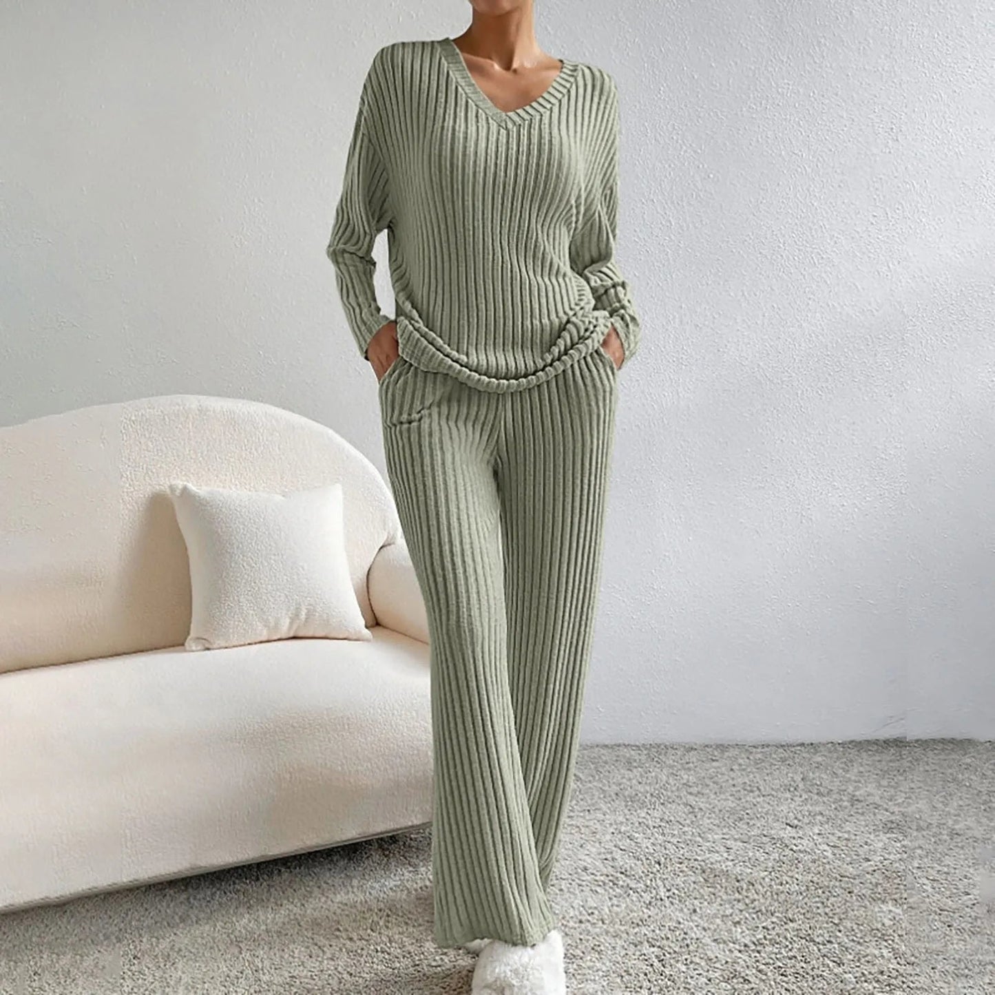 Evangeline Lounge Set - Olive Green