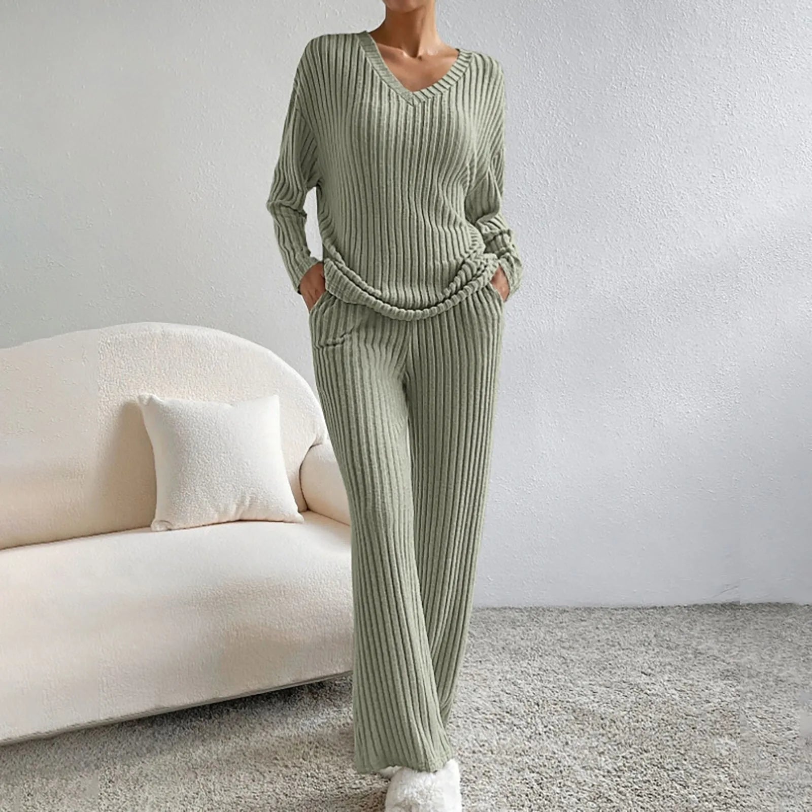 Evangeline Lounge Set - Olive Green