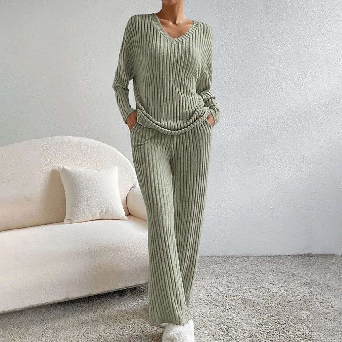 Evangeline Lounge Set - Olive Green