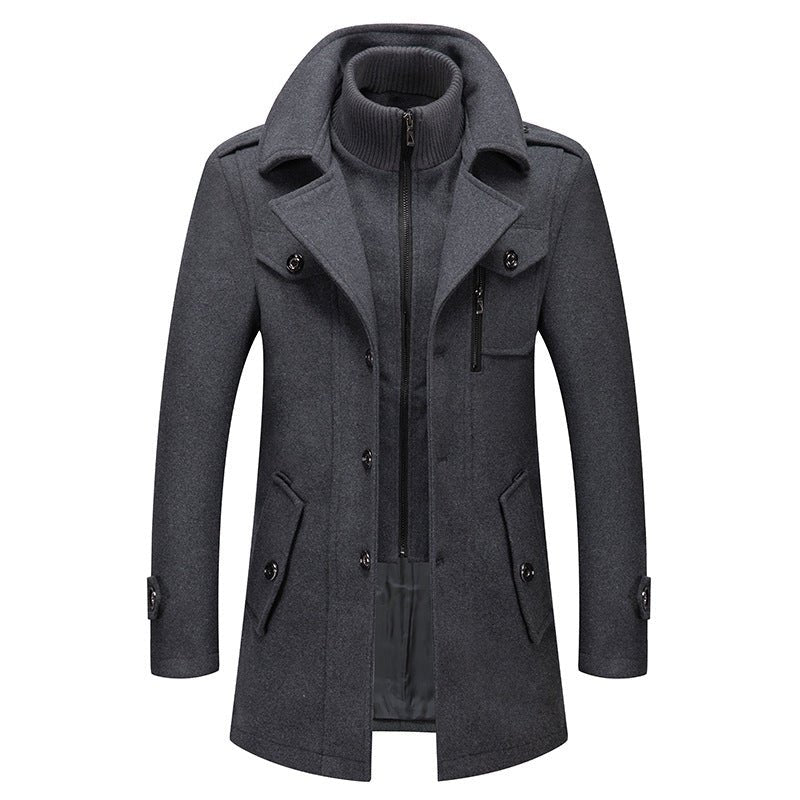 Felix Double-Layer Coat - Grey detail