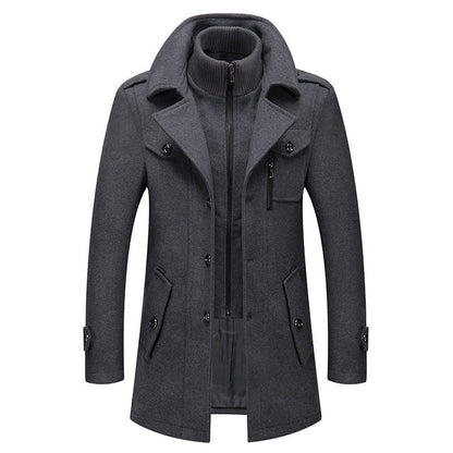 Felix Double-Layer Coat - Grey detail