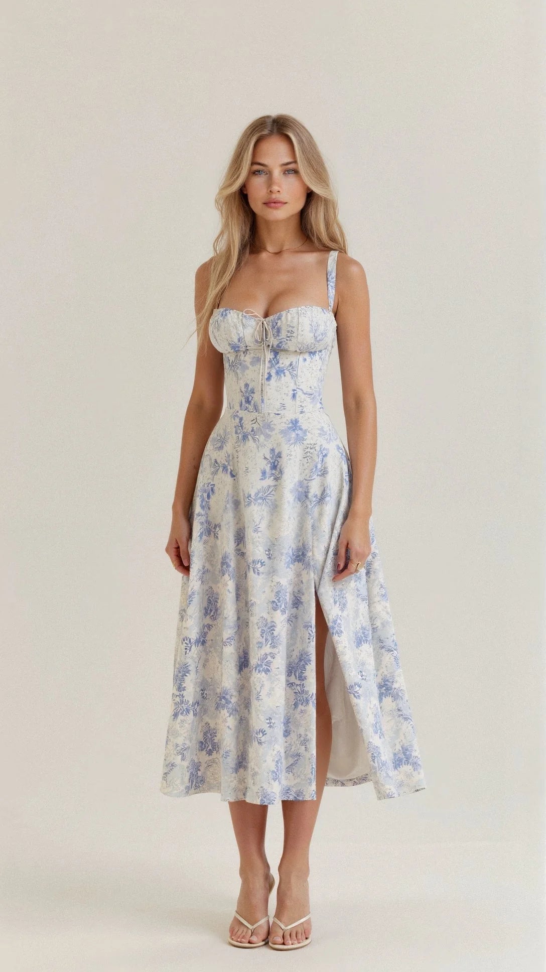 Corset Midi Dress - feminine silhouette