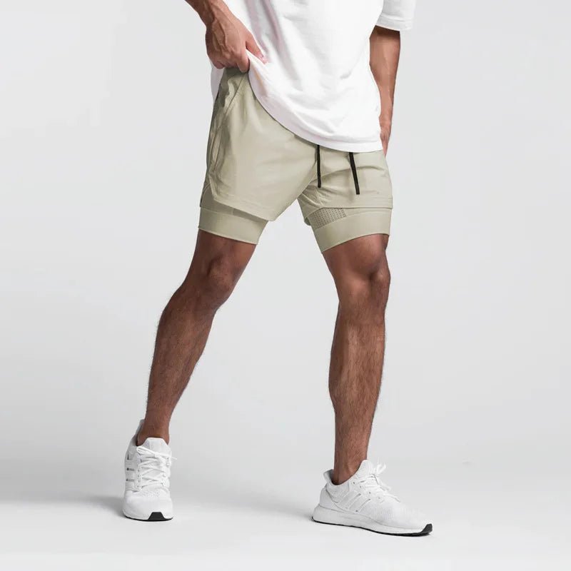 StaminaPro Fitness Shorts - Khaki