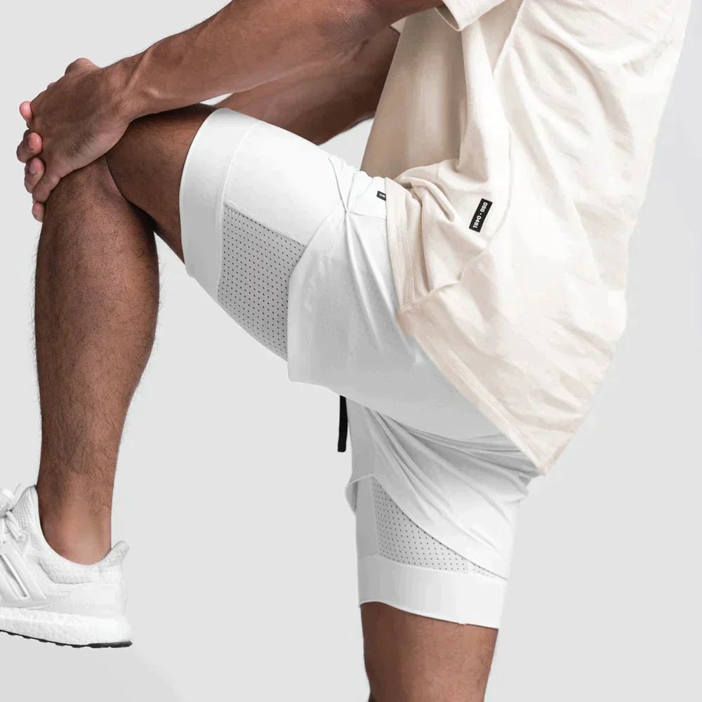 StaminaPro Fitness Shorts - White side