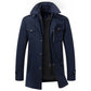 Xander Structured Winter Coat - Navy Blue