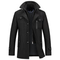 Xander Structured Winter Coat - Black detail