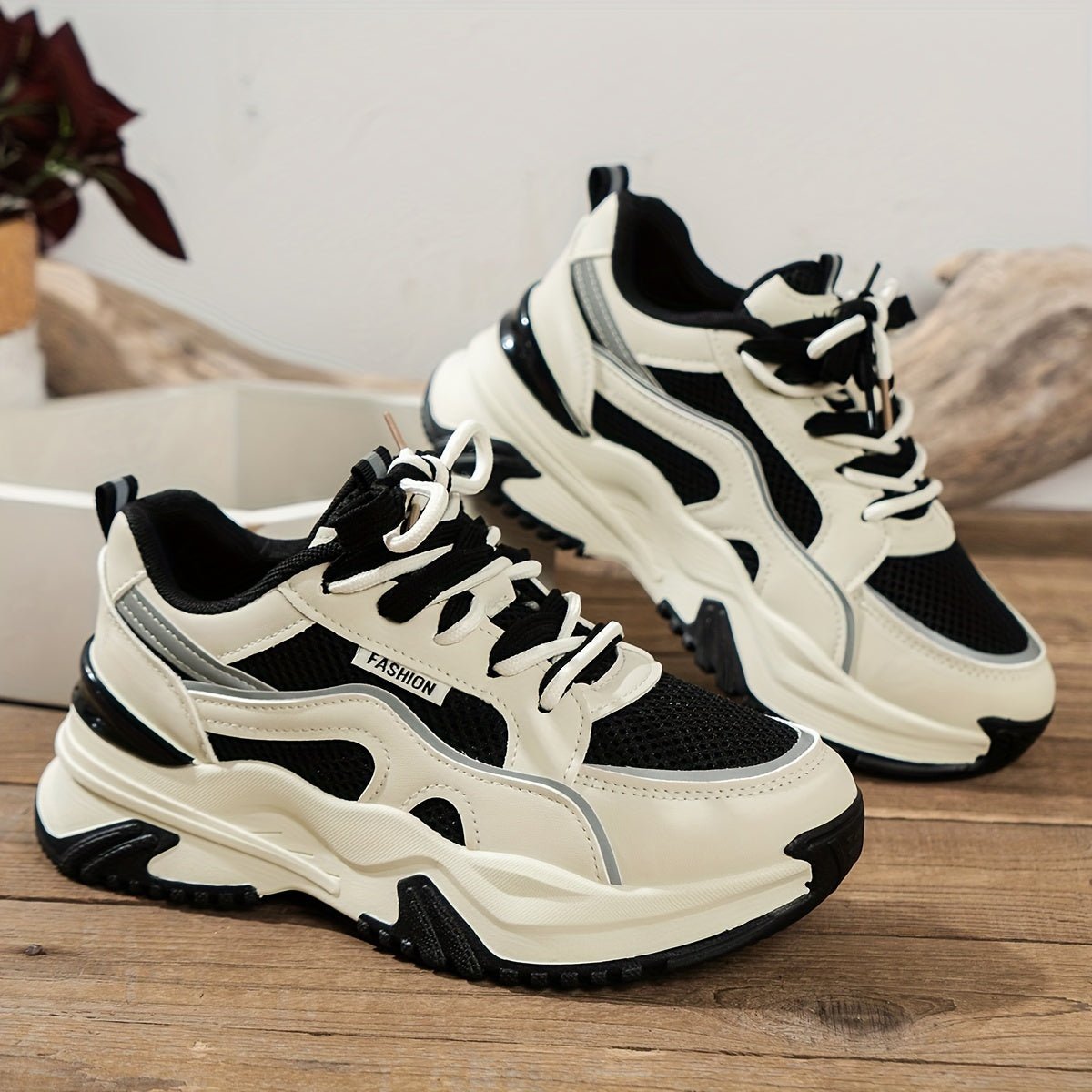 Zara Platform Sneakers - Khaki lifestyle