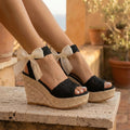 Oruzen Espadrille Wedges - Midnight Black lifestyle