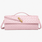 Woven Clutch Bag - Pink