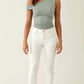 Delphine Asymmetric Top - Mint Green