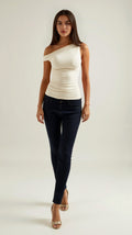 Delphine Asymmetric Top - White