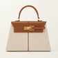 Claudia Top Handle Bag - Beige front