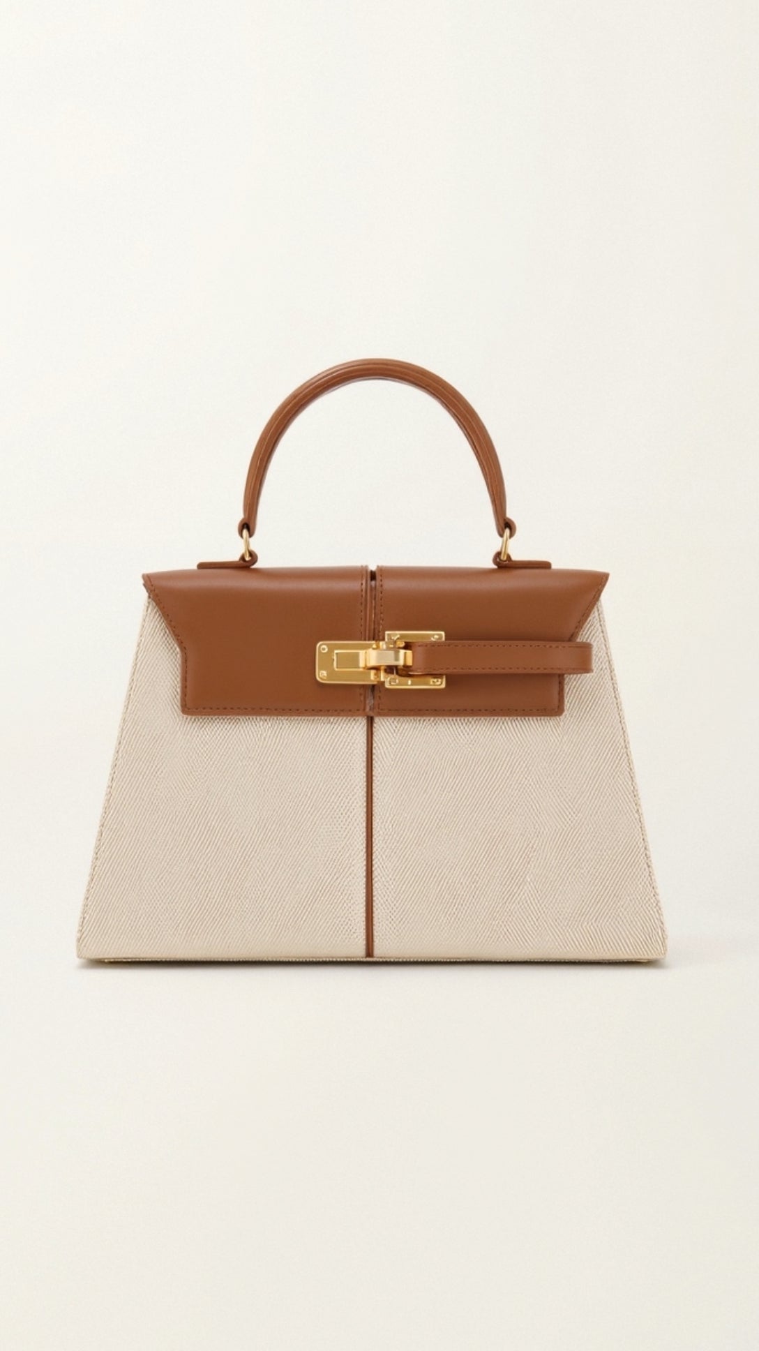 Claudia Top Handle Bag - Beige front