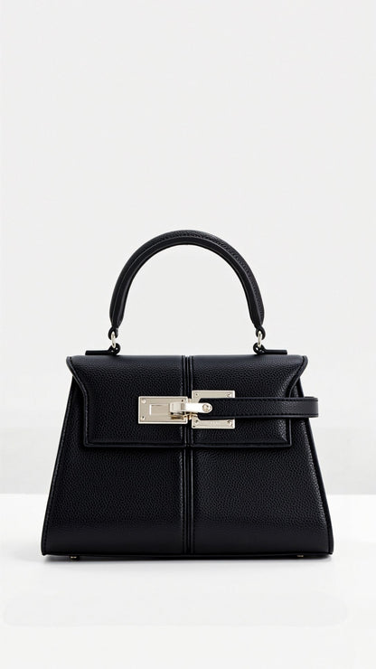 Claudia Top Handle Bag - Black front