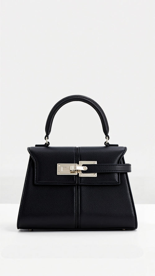 Claudia Top Handle Bag - Black front