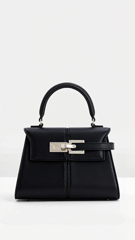 Claudia Top Handle Bag - Black front