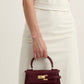 Claudia Top Handle Bag - Burgundy side