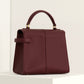 Claudia Top Handle Bag - Burgundy detail