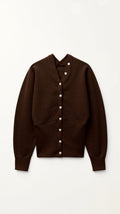 Willow Knitted V-Neck Cardigan - button detail