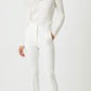 Aurora Ribbed V-Neck Sweater - White