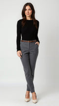 Winter Cloud-Knit Crew Top - Black