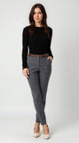 Winter Cloud-Knit Crew Top - Black
