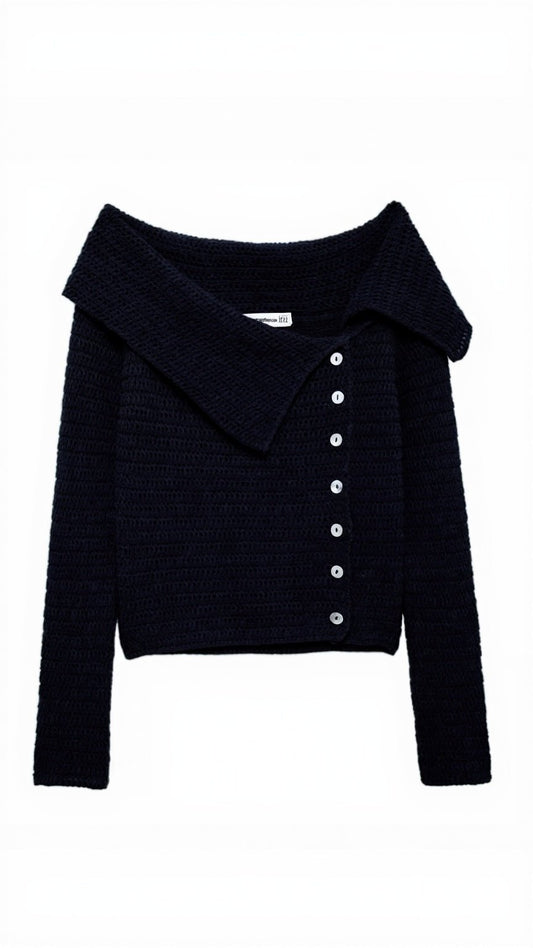 Juniper Fold-Over Knit Top - side