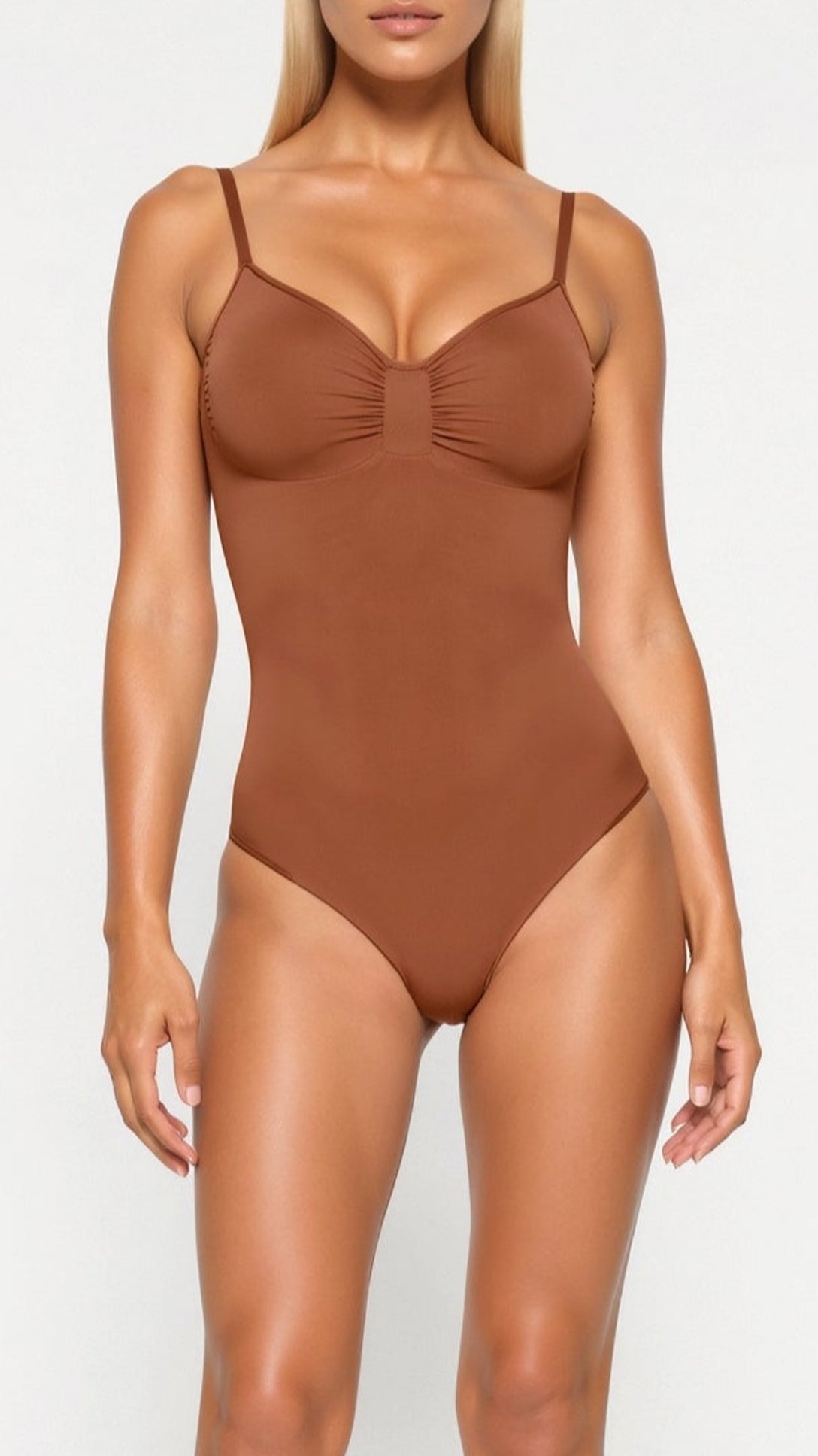Seamless Brief Bodysuit - Caramel