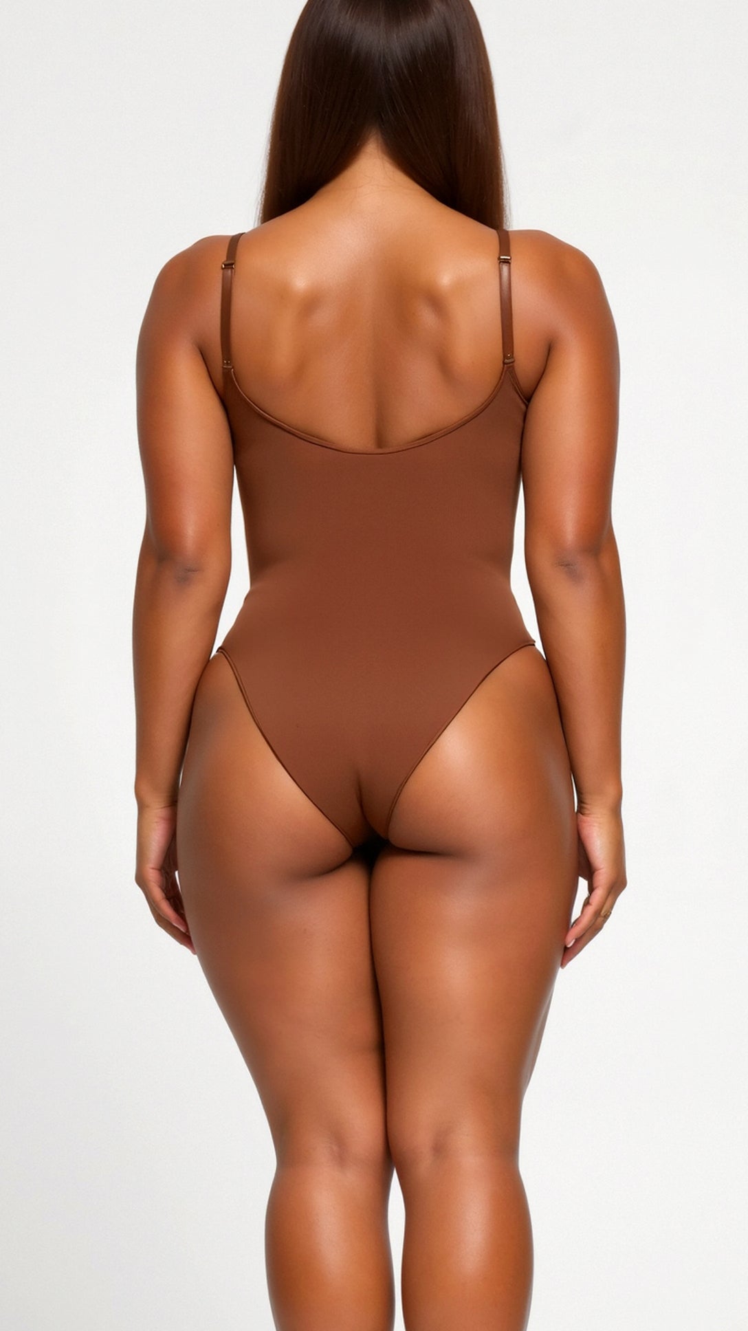 Seamless Thong Bodysuit - Caramel detail