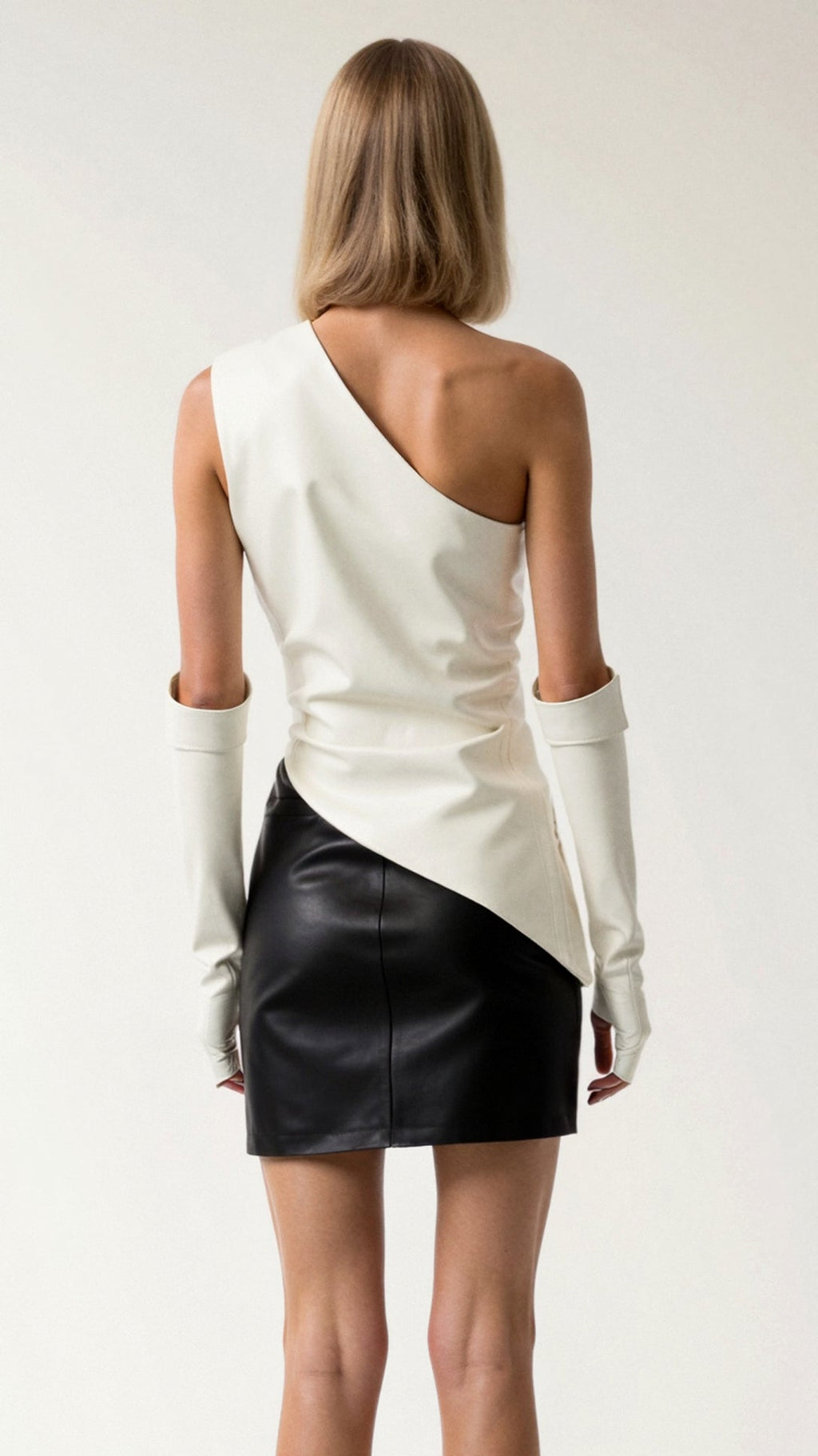 Sienna One-Shoulder Top - White detail