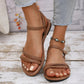 Baxen Strappy Flat Sandals - Cognac Tan lifestyle