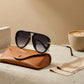 Aviator Sunglasses - Midnight Black