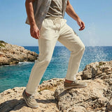 Ventoso Linen Trousers - Sand Beige