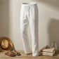 Ventoso Linen Trousers - Crisp White
