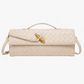 Woven Clutch Bag - White Beige