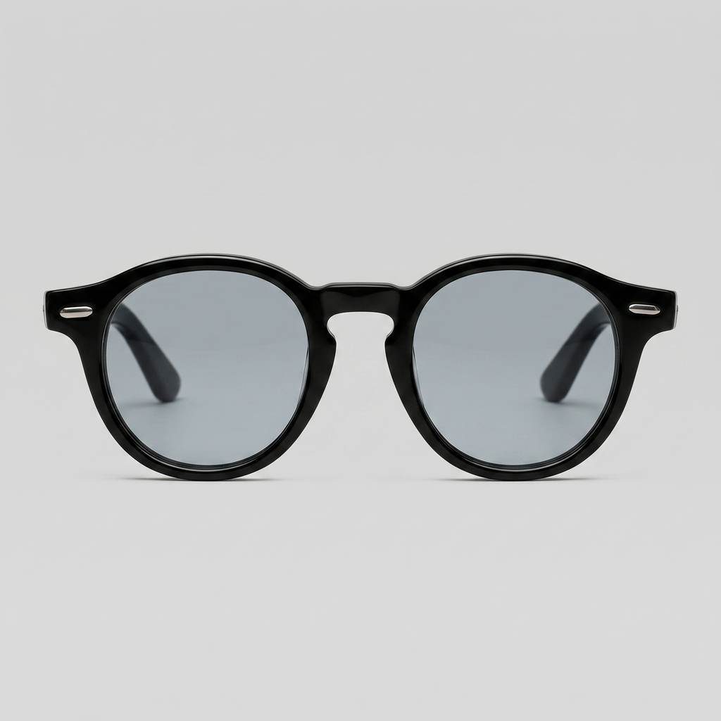 Men's Acetate Sunglasses Round Shape - front