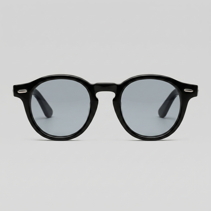 Men's Acetate Sunglasses Round Shape - front